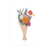 Wenskaart van Letters & Lijnen met een kleurrijke bos bloemen