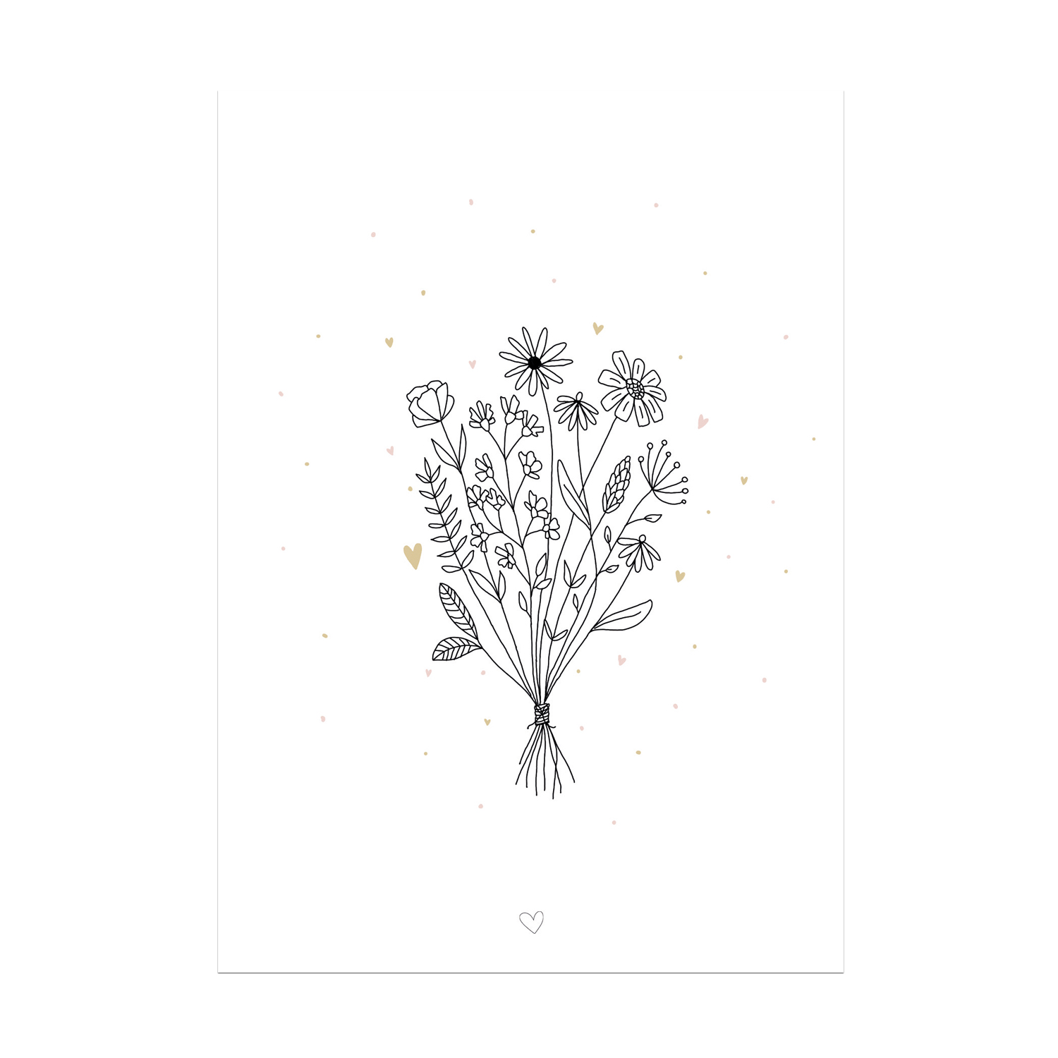 Kaart - Bos bloemen lijn