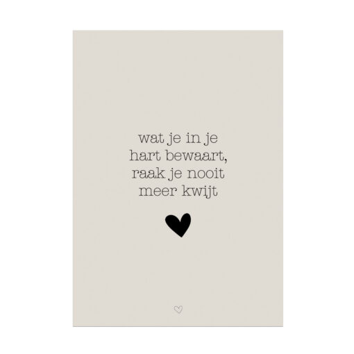 Kaart - Wat je in je hart bewaart